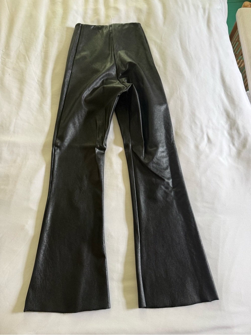 Commando Black Faux Leather Stretchy Flare Jeans XS